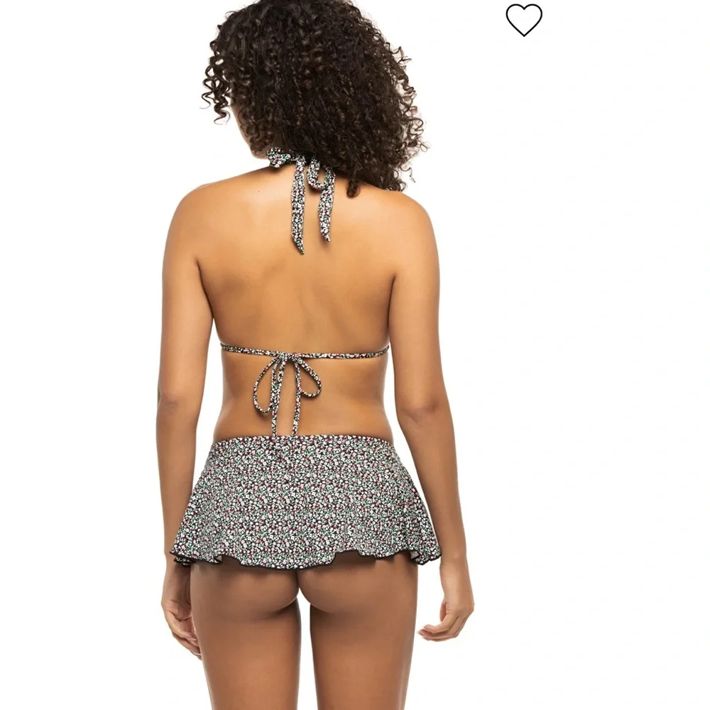 NEW 2 pc Frankie’s bikinis swim Izabella kealy halter top & bottom size L/XL